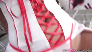 Daughter Shows Dad Her Naughty Nurse Costume