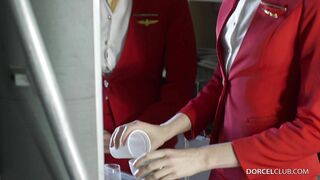 A caring stewardess