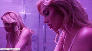 Pierced Blonde Kenzie Anne Swallows Fans Jizz