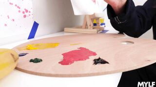 Artistic Mylf Seduces Her Nude Male Model